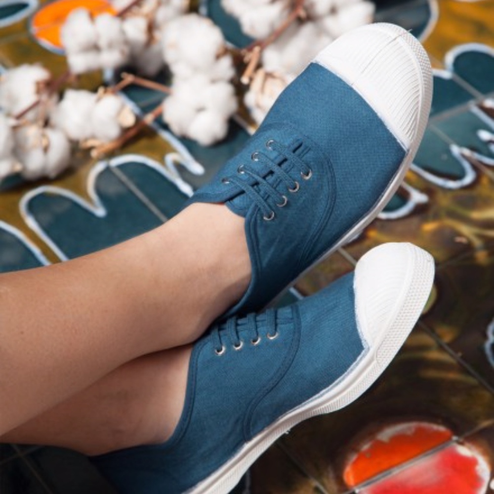 Bensimon Sneaker, blue/green, size 37, worn once